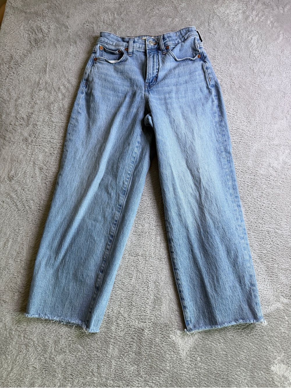 Madewell perfect Vintage Wide Leg Cropped Light Blue 26
